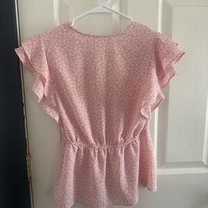 Pink floral peplum top. Cute for spring/ summer. Never worn.